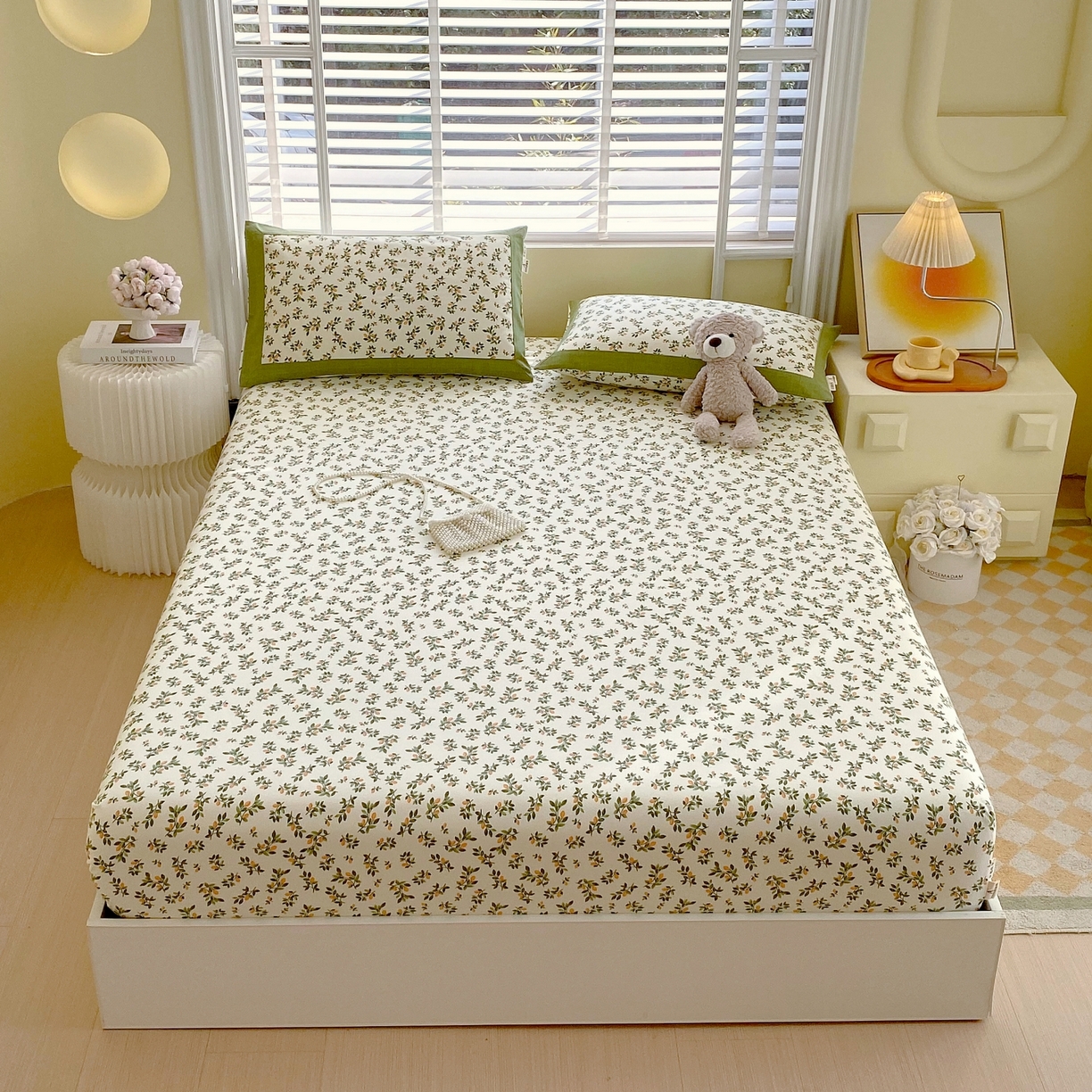 91家纺网 家纺一手货源 找家纺 春皖家纺 2026新款全棉老粗布工艺款单床笠床笠单件 翠林音