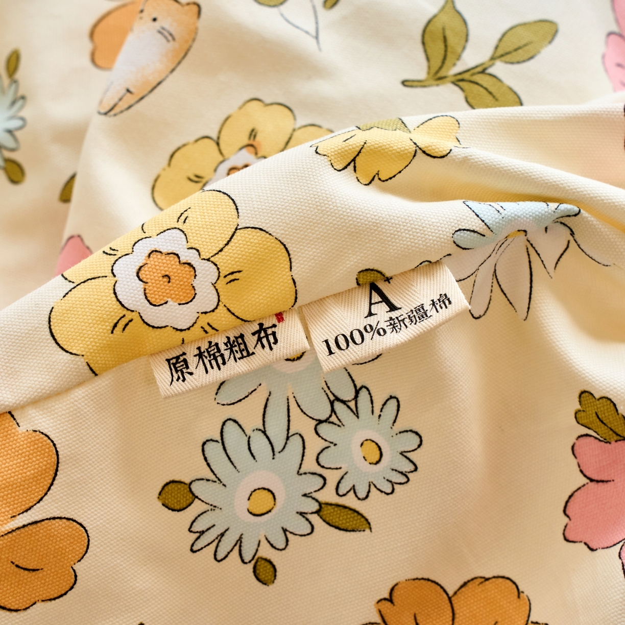 91家纺网 家纺一手货源 找家纺 春皖家纺 2026新款全棉老粗布工艺款单床笠床笠单件 繁华