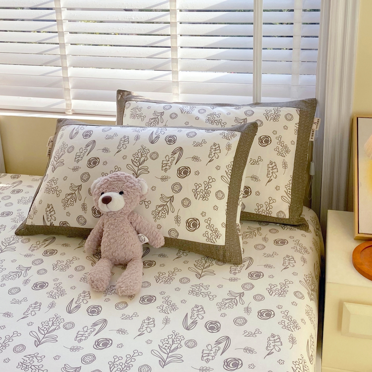 91家纺网 家纺一手货源 找家纺 春皖家纺 2026新款全棉老粗布工艺款单床笠床笠单件 浅韵-白