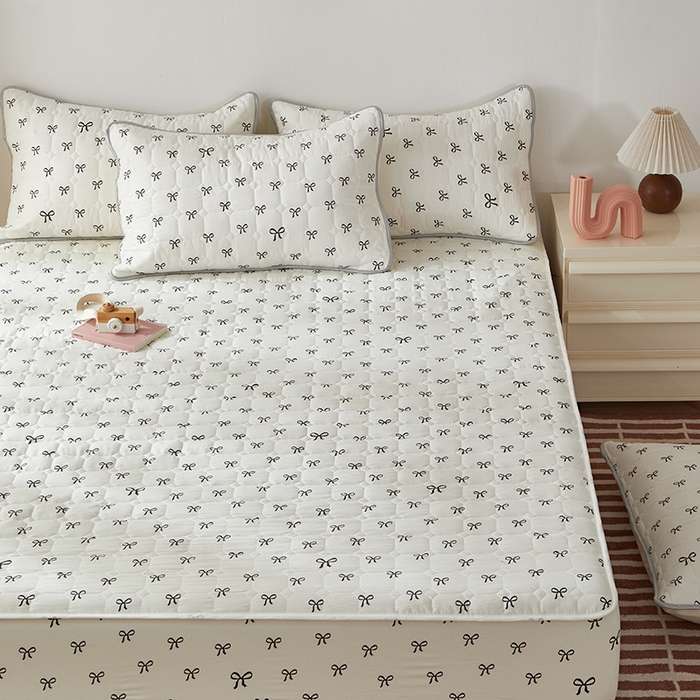 91家纺网 家纺一手货源 找家纺 舒居家纺 2026春夏新款夹棉防水印花单床笠 床笠单件 慢生活