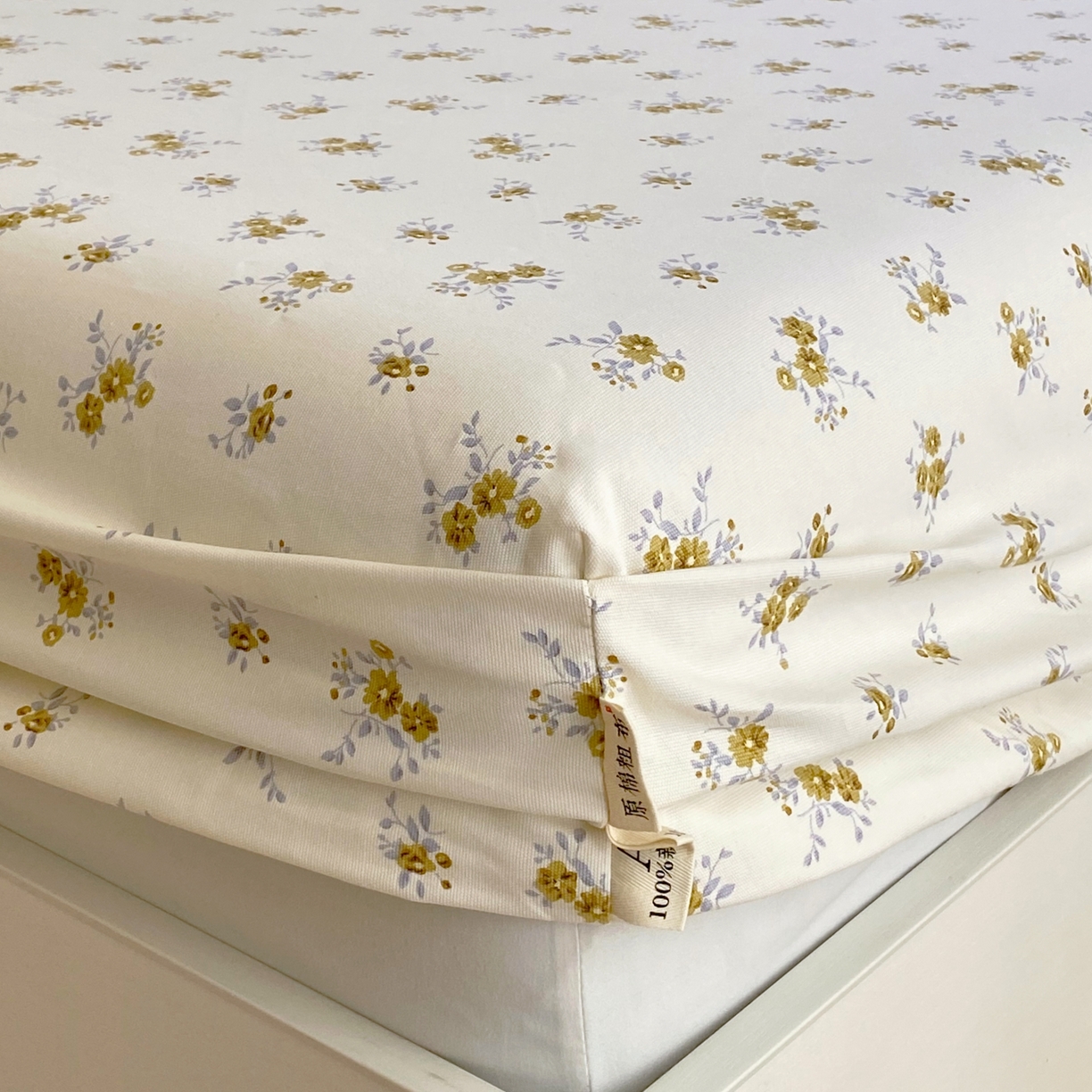 91家纺网 家纺一手货源 找家纺 春皖家纺 2026新款全棉老粗布工艺款单床笠床笠单件 倩影米