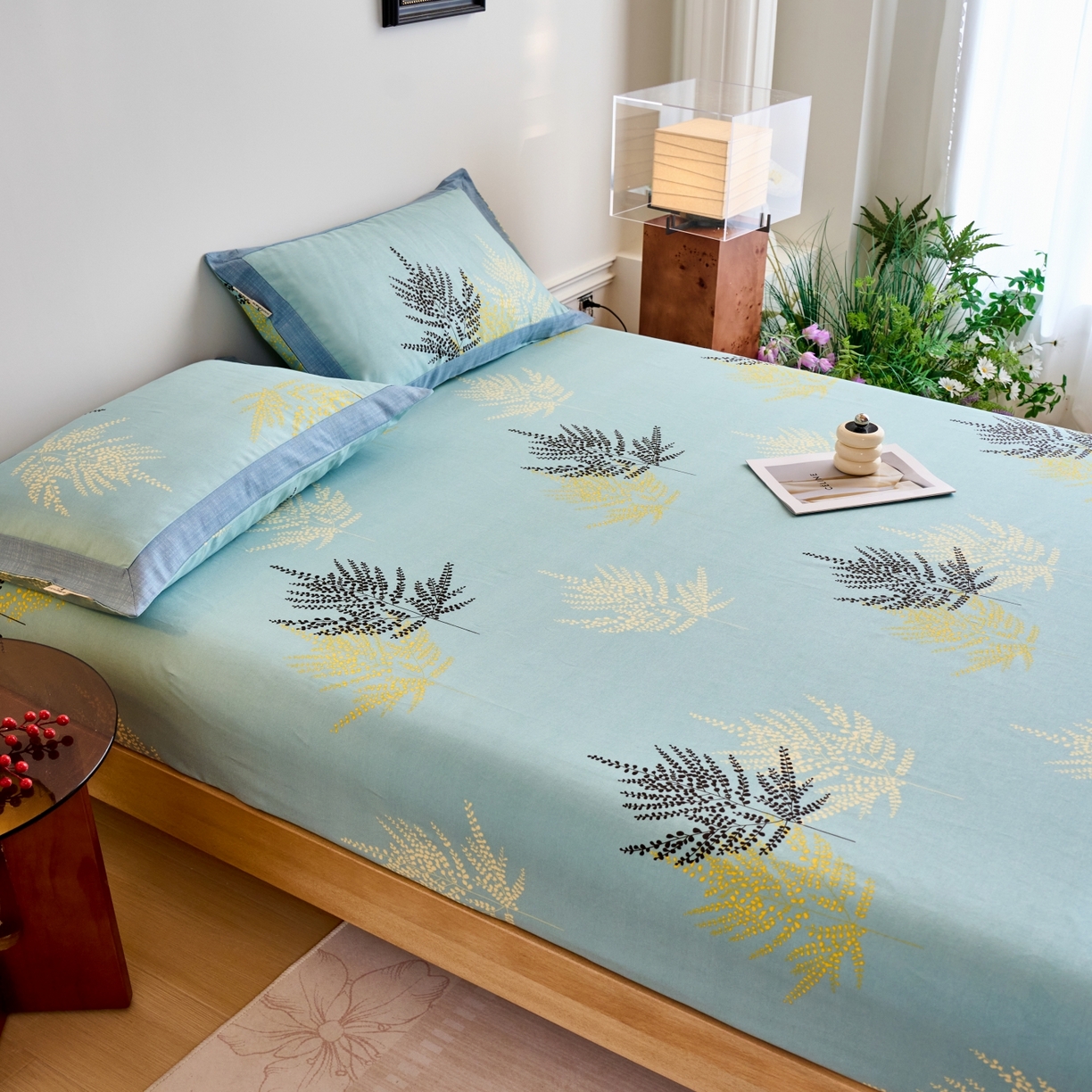 91家纺网 家纺一手货源 找家纺 春皖家纺 2026新款全棉老粗布工艺款单床笠床笠单件 轻舞