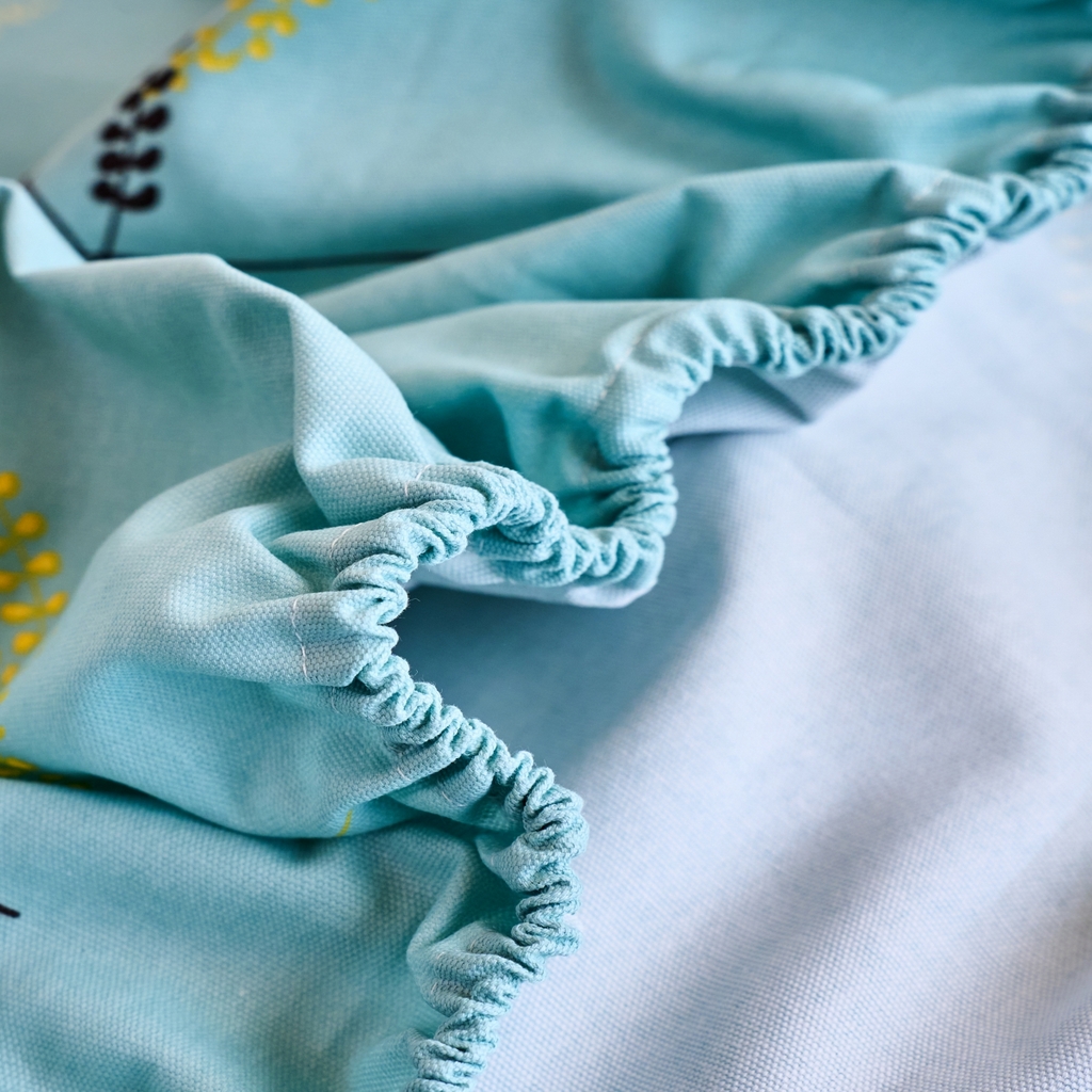 91家纺网 家纺一手货源 找家纺 春皖家纺 2026新款全棉老粗布工艺款单床笠床笠单件 轻舞