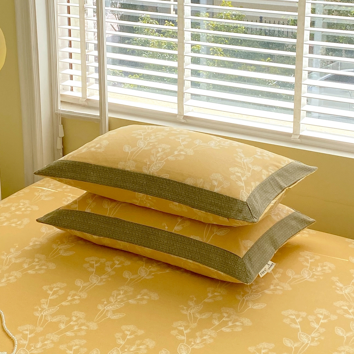 91家纺网 家纺一手货源 找家纺 春皖家纺 2026新款全棉老粗布工艺款单床笠床笠单件 如梦黄