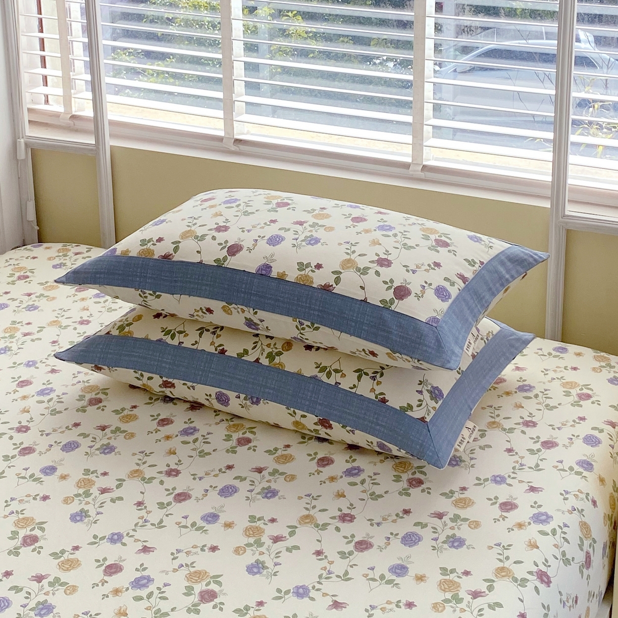 91家纺网 家纺一手货源 找家纺 春皖家纺 2026新款全棉老粗布工艺款单床笠床笠单件 田园梦