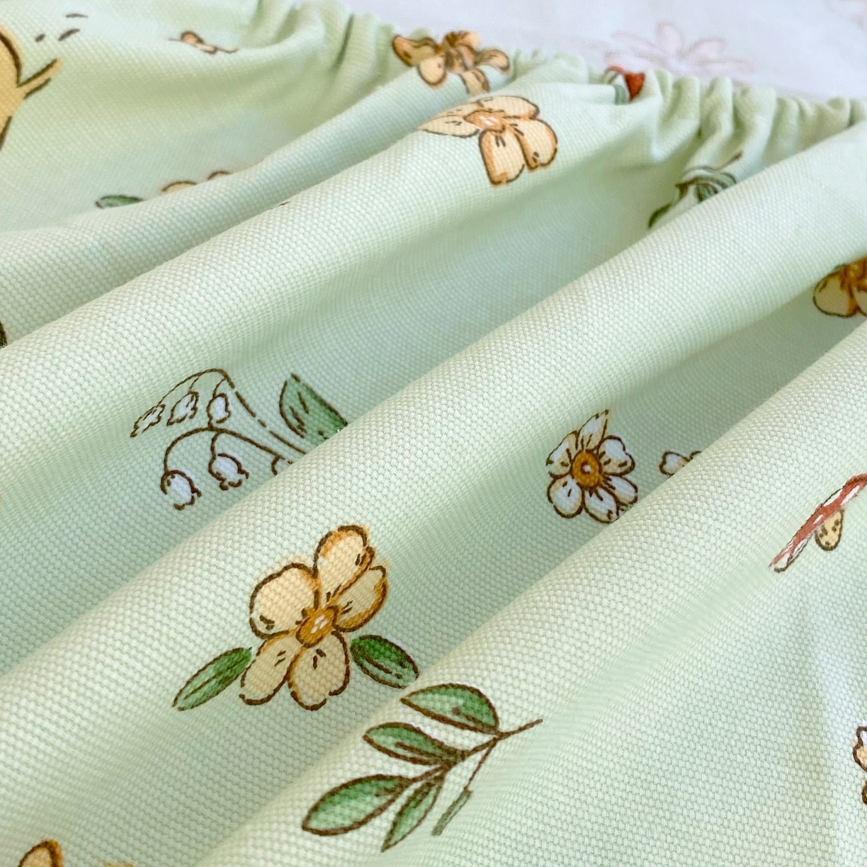 91家纺网 家纺一手货源 找家纺 春皖家纺 2026新款全棉老粗布工艺款单床笠床笠单件 兔开心