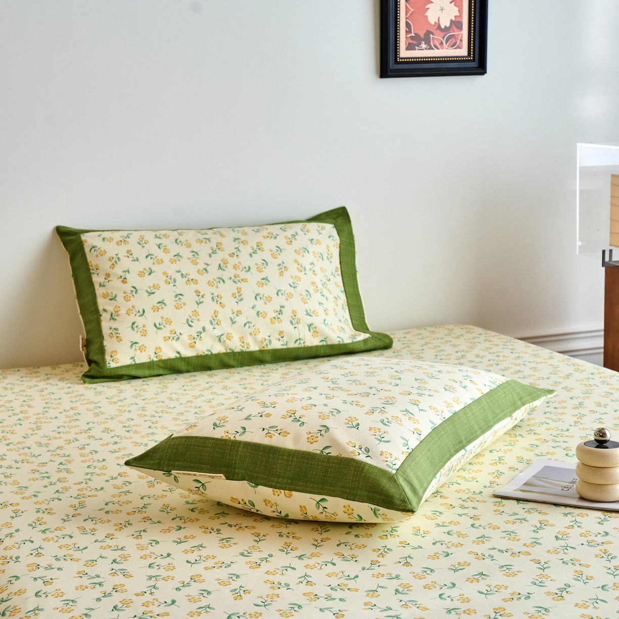 91家纺网 家纺一手货源 找家纺 春皖家纺 2026新款全棉老粗布工艺款单床笠床笠单件 伊兰