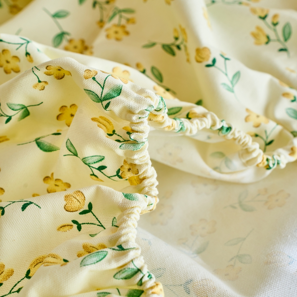 91家纺网 家纺一手货源 找家纺 春皖家纺 2026新款全棉老粗布工艺款单床笠床笠单件 伊兰