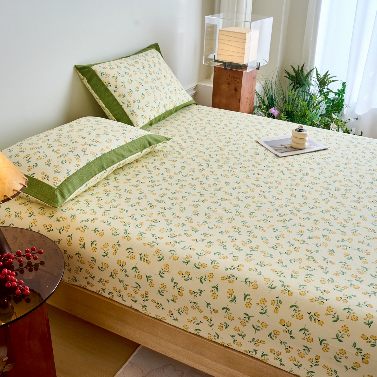 91家纺网 家纺一手货源 找家纺 春皖家纺 2026新款全棉老粗布工艺款单床笠床笠单件 伊兰