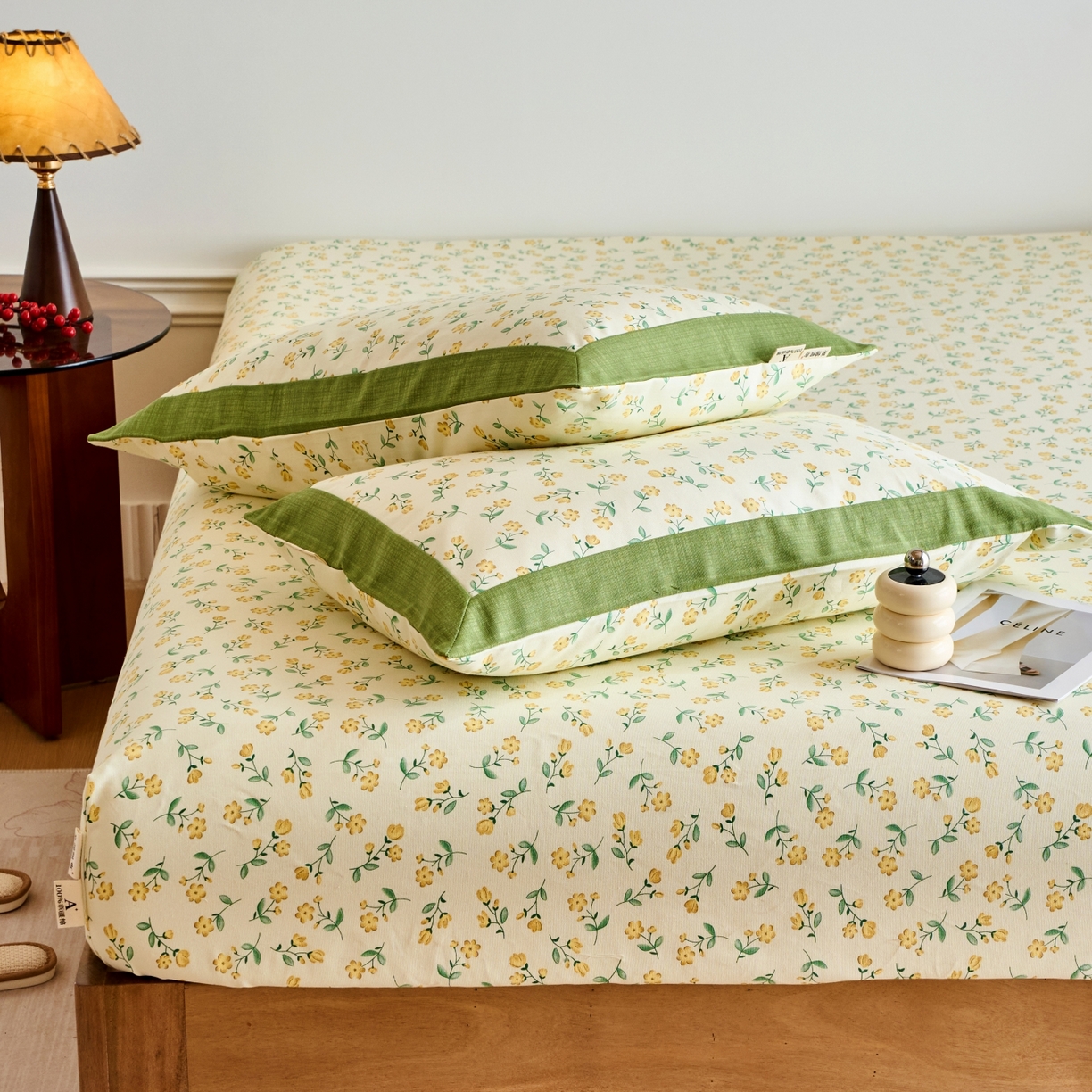 91家纺网 家纺一手货源 找家纺 春皖家纺 2026新款全棉老粗布工艺款单床笠床笠单件 伊兰