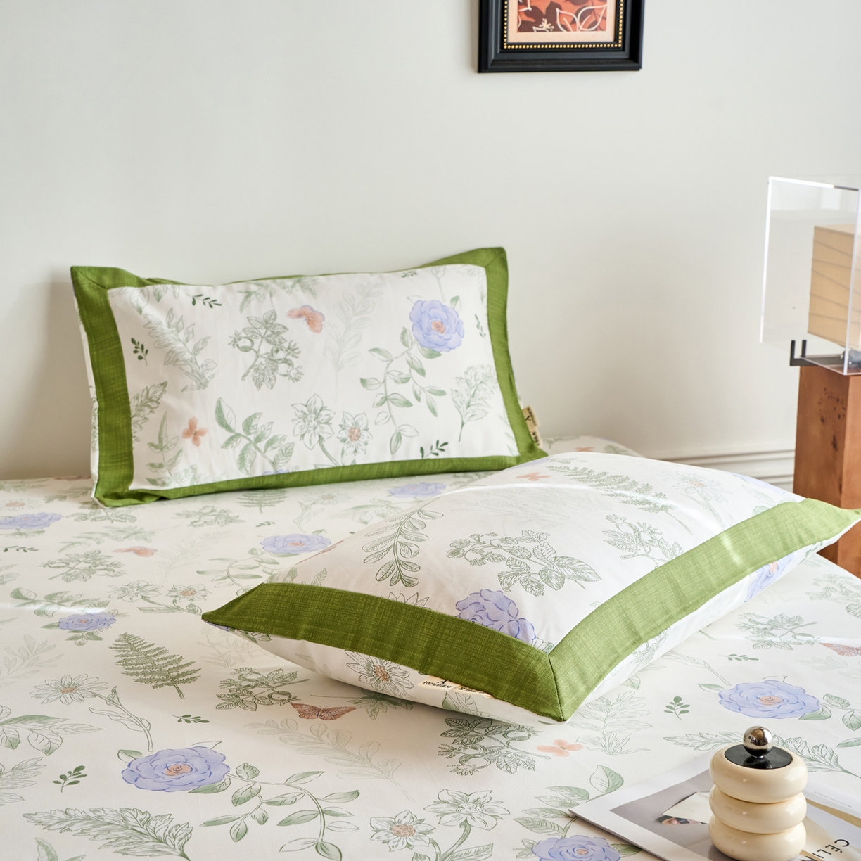 91家纺网 家纺一手货源 找家纺 春皖家纺 2026新款全棉老粗布工艺款单床笠床笠单件 逸云