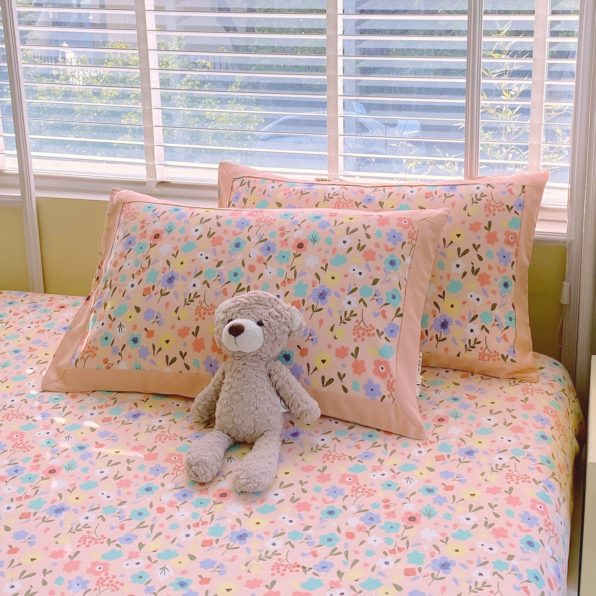 91家纺网 家纺一手货源 找家纺 春皖家纺 2026新款全棉老粗布工艺款单床笠床笠单件 织梦