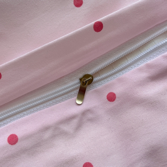 91家纺网 家纺一手货源 找家纺 花伞家居 2026新款ins毛球波点软软糯糯古法水洗棉加厚四件套含买家秀 毛球波点-粉