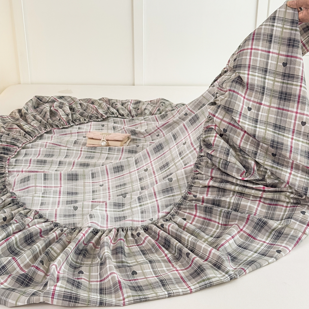 91家纺网 家纺一手货源 找家纺 （总）默忆 2026春夏新款a类泡芙双层纱床笠印花卡通全包围床垫保护套单床笠 床笠单件