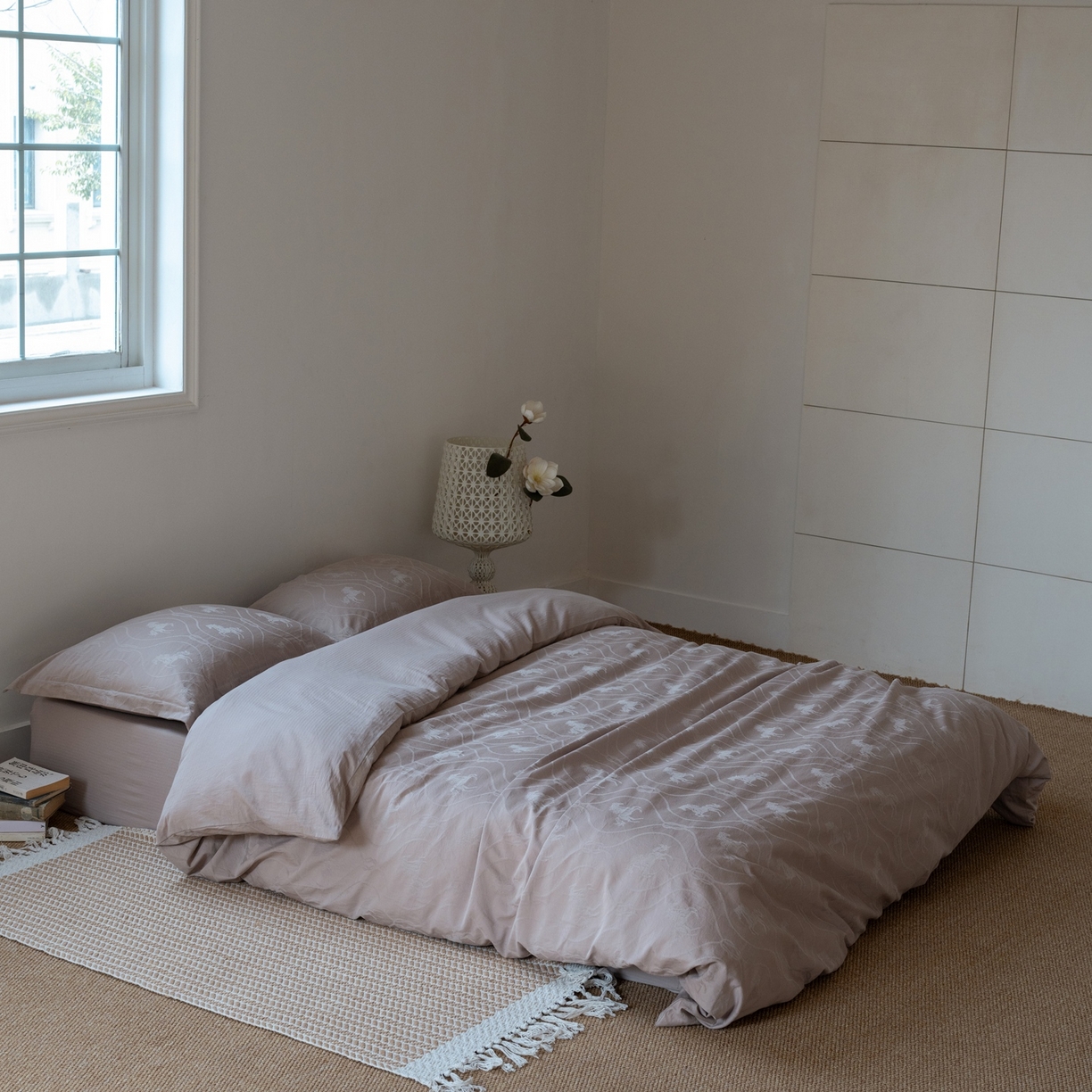 91家纺网 家纺一手货源 找家纺 8小时家纺 2026新款60支水洗浮雕立体提花四件套 爱玛