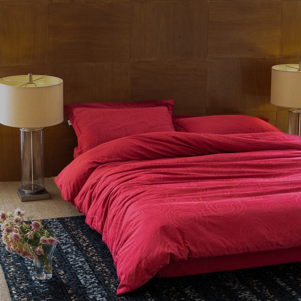 8小时家纺 2026新款60支水洗浮雕立体提花四件套 禧约