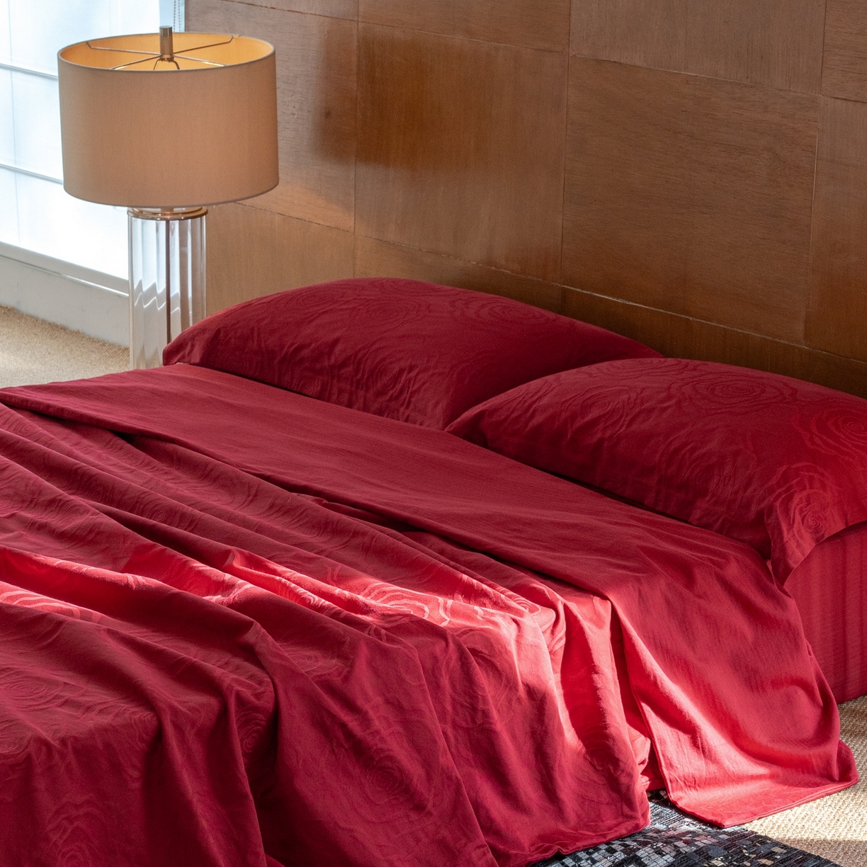 91家纺网 家纺一手货源 找家纺 8小时家纺 2026新款60支水洗浮雕立体提花四件套 禧约