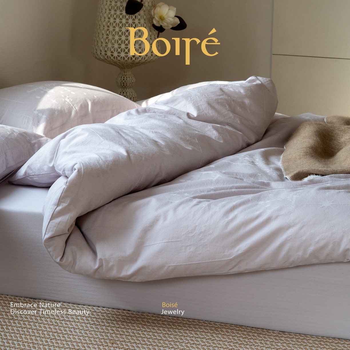 91家纺网 家纺一手货源 找家纺 8小时家纺 2026新款60支水洗浮雕立体提花四件套 流星紫