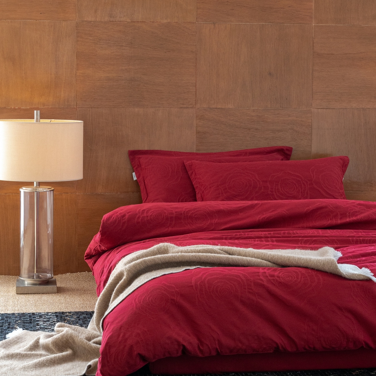 91家纺网 家纺一手货源 找家纺 8小时家纺 2026新款60支水洗浮雕立体提花四件套 禧约