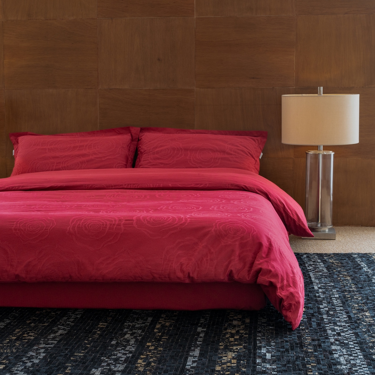 91家纺网 家纺一手货源 找家纺 8小时家纺 2026新款60支水洗浮雕立体提花四件套 禧约