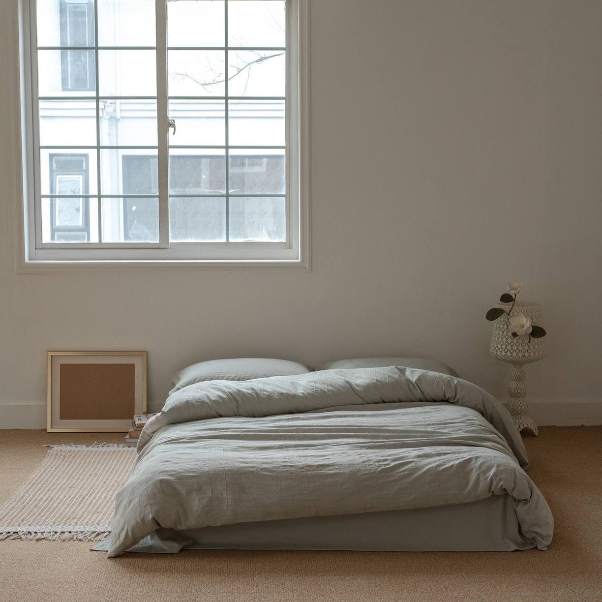 91家纺网 家纺一手货源 找家纺 8小时家纺 2026新款60支水洗浮雕立体提花四件套 暮落绿