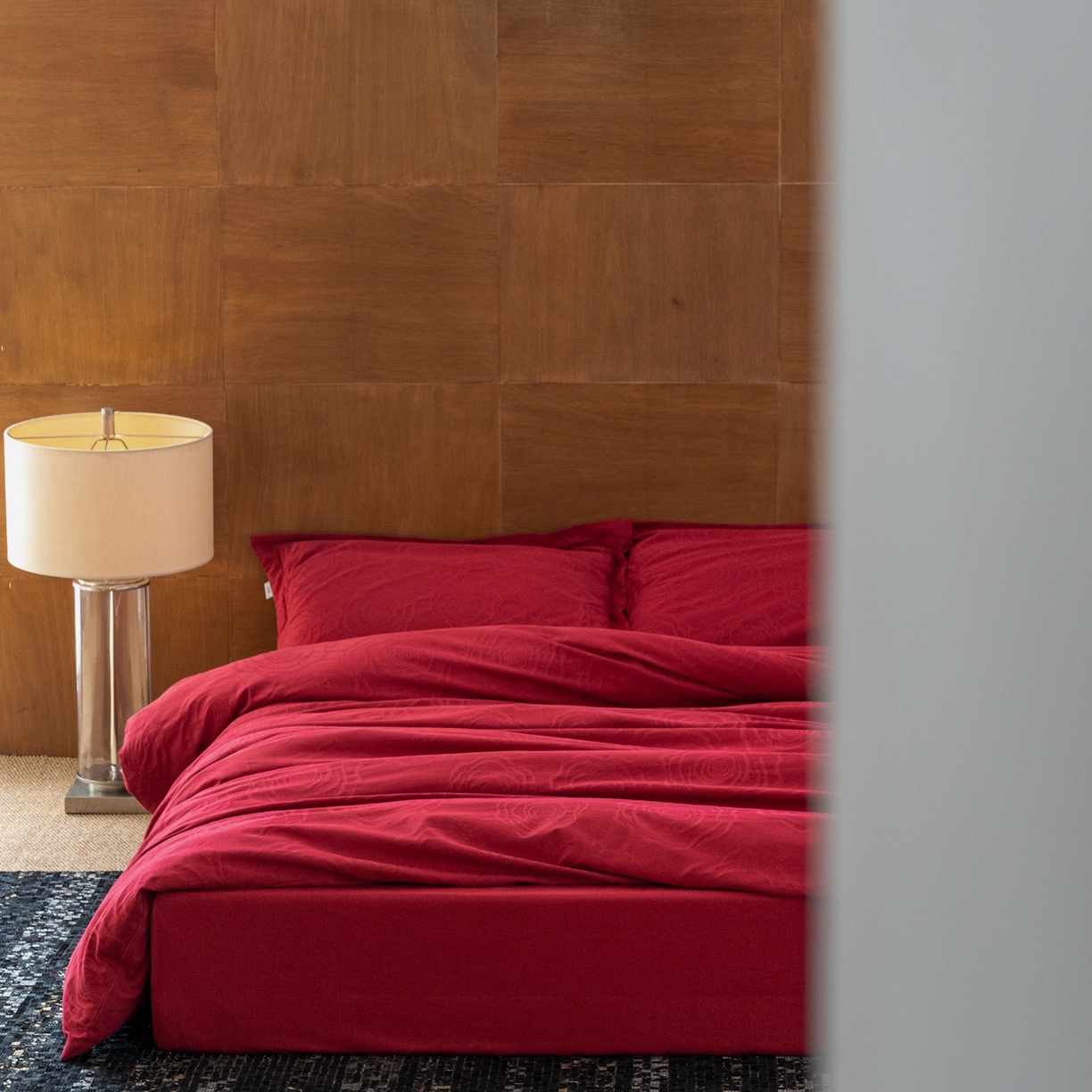 91家纺网 家纺一手货源 找家纺 8小时家纺 2026新款60支水洗浮雕立体提花四件套 禧约