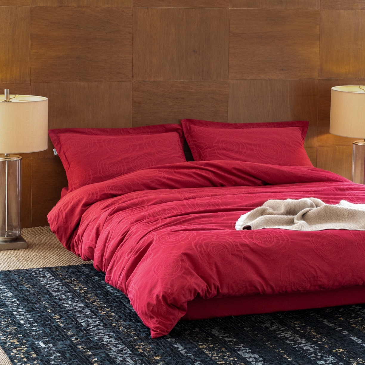 91家纺网 家纺一手货源 找家纺 8小时家纺 2026新款60支水洗浮雕立体提花四件套 禧约