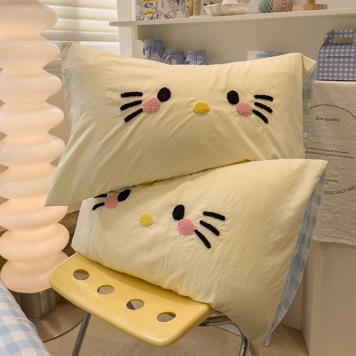 91家纺网 家纺一手货源 找家纺 （总）曼谷家纺 新款 水洗棉毛巾绣枕套单只单品枕套单件