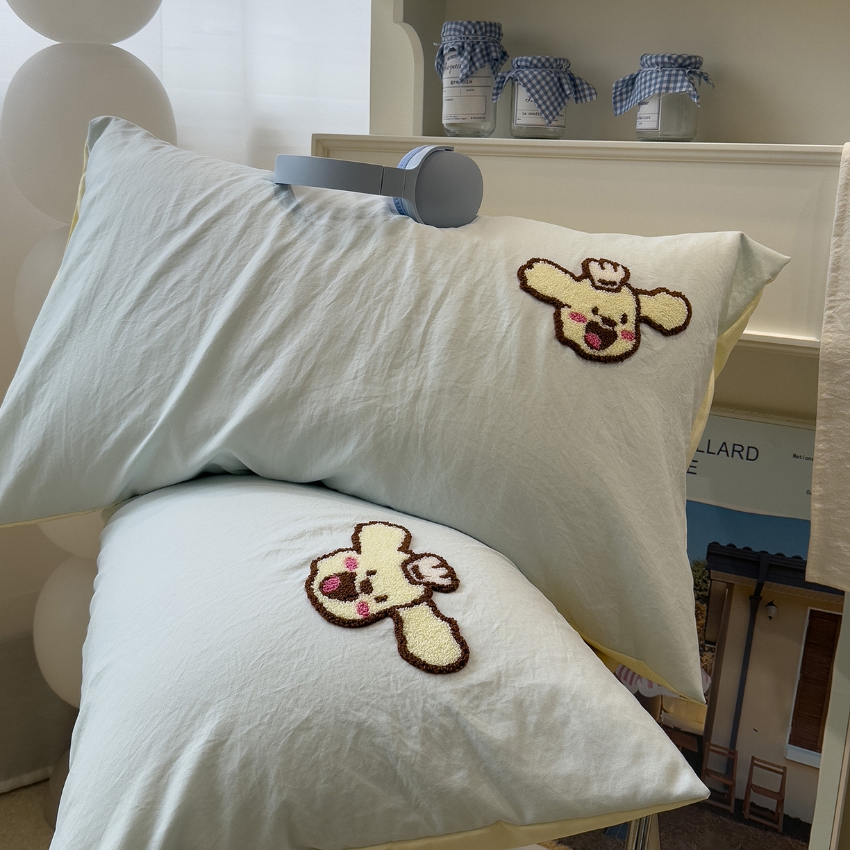 91家纺网 家纺一手货源 找家纺 （总）曼谷家纺 新款 水洗棉毛巾绣枕套单只单品枕套单件