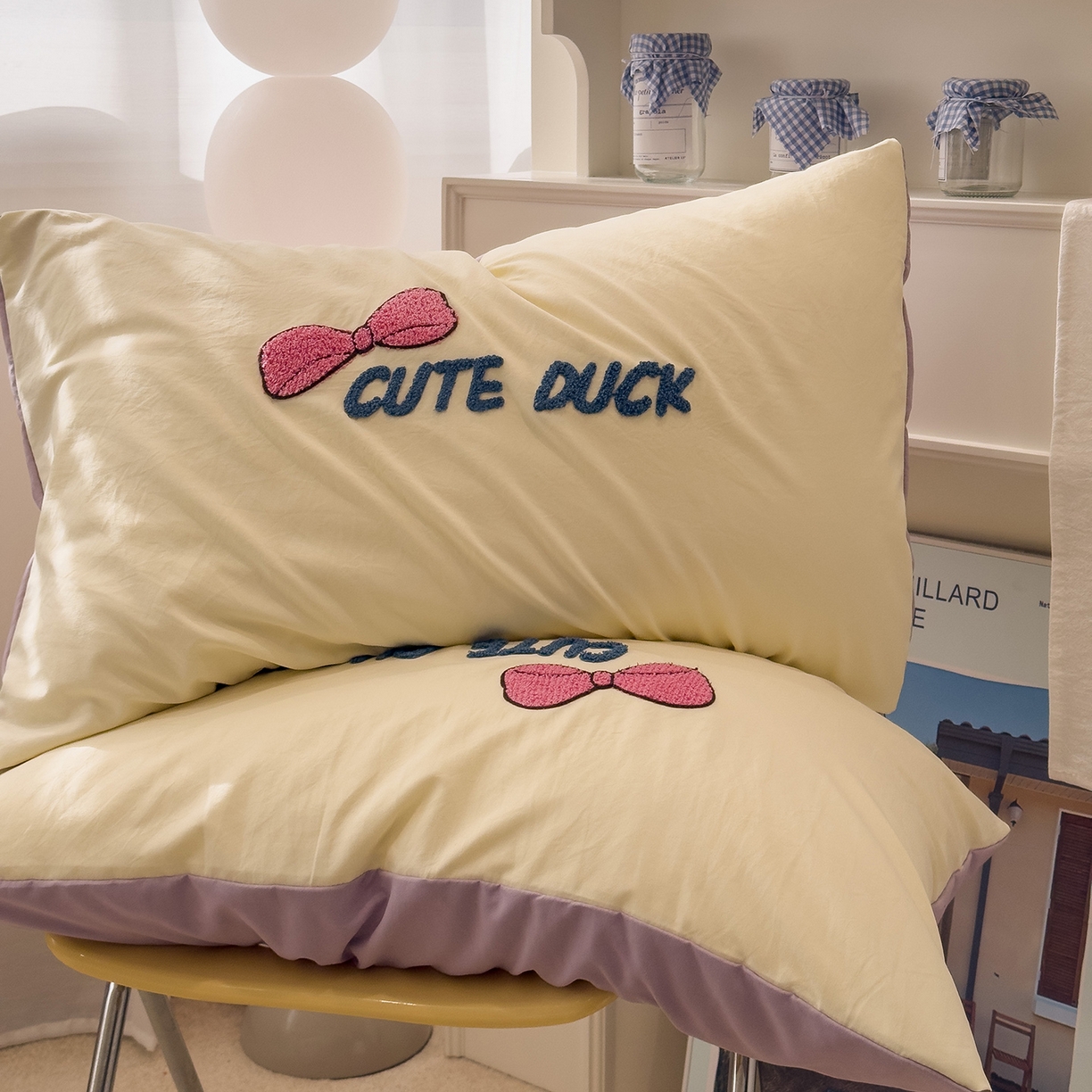 91家纺网 家纺一手货源 找家纺 （总）曼谷家纺 新款 水洗棉毛巾绣枕套单只单品枕套单件