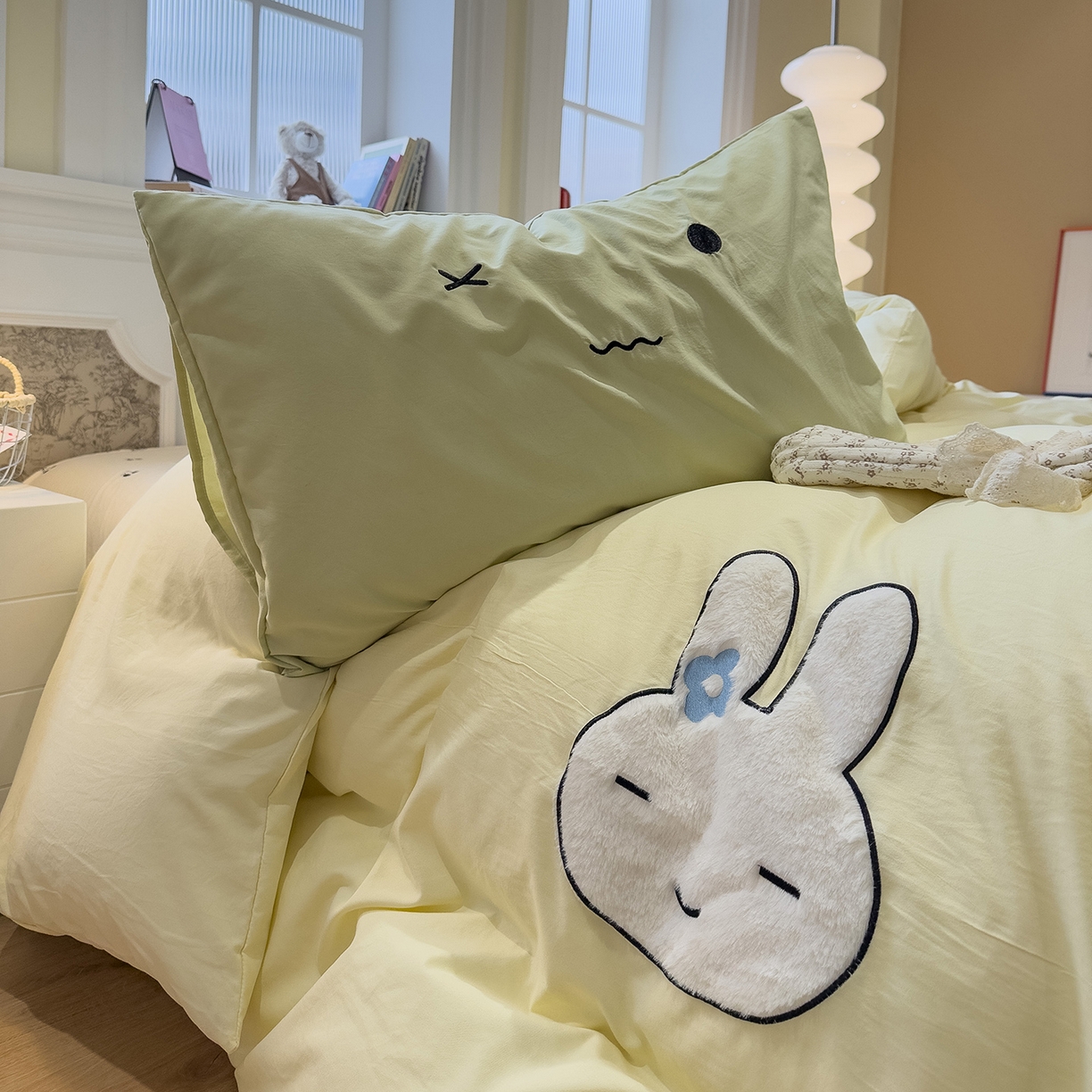 91家纺网 家纺一手货源 找家纺 （总）曼谷家纺 新款 水洗棉毛巾绣枕套单只单品枕套单件