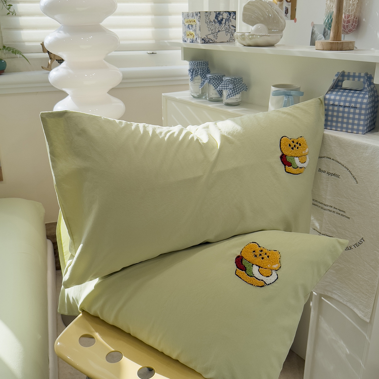 91家纺网 家纺一手货源 找家纺 （总）曼谷家纺 新款 水洗棉毛巾绣枕套单只单品枕套单件