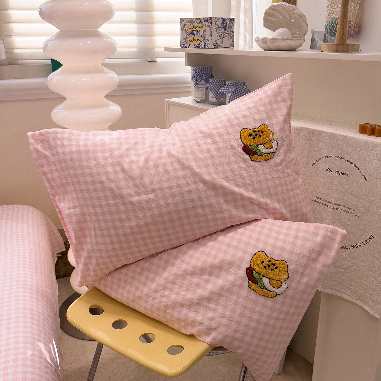 91家纺网 家纺一手货源 找家纺 （总）曼谷家纺 新款 水洗棉毛巾绣枕套单只单品枕套单件