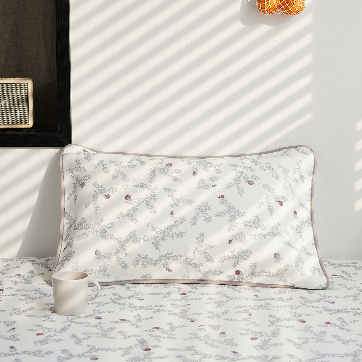 91家纺网 家纺一手货源 找家纺 8小时家纺 2026新款天丝麻10A抗菌养生单枕套枕套单件 石榴