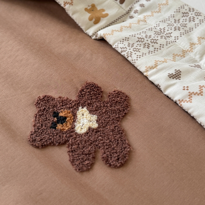 91家纺网 家纺一手货源 找家纺 暖生活 2026新款A类全棉双层纱毛巾绣夏被 被子被芯 小饼熊