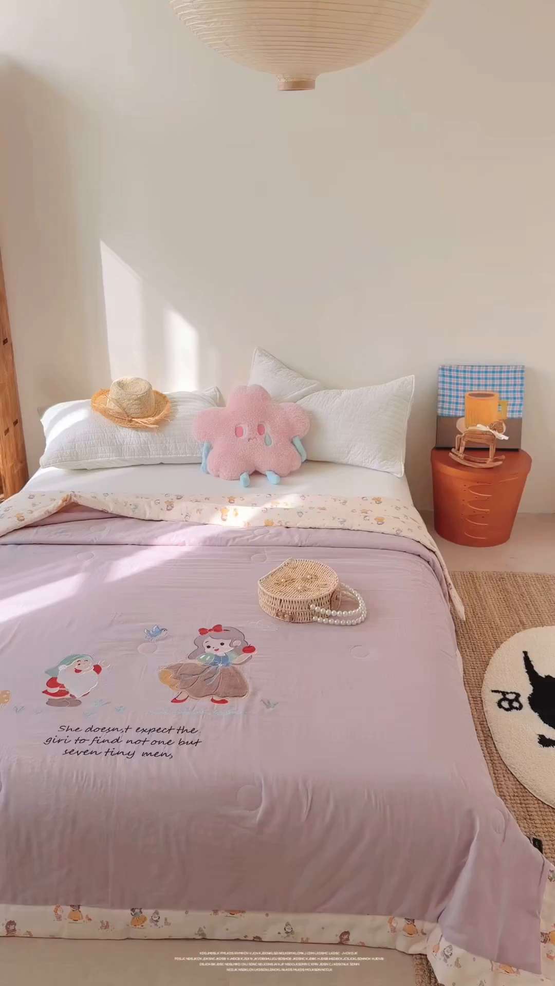 91家纺网 家纺一手货源 找家纺 暖生活 2026新款A类全棉双层纱毛巾绣夏被 被子被芯 童话公主