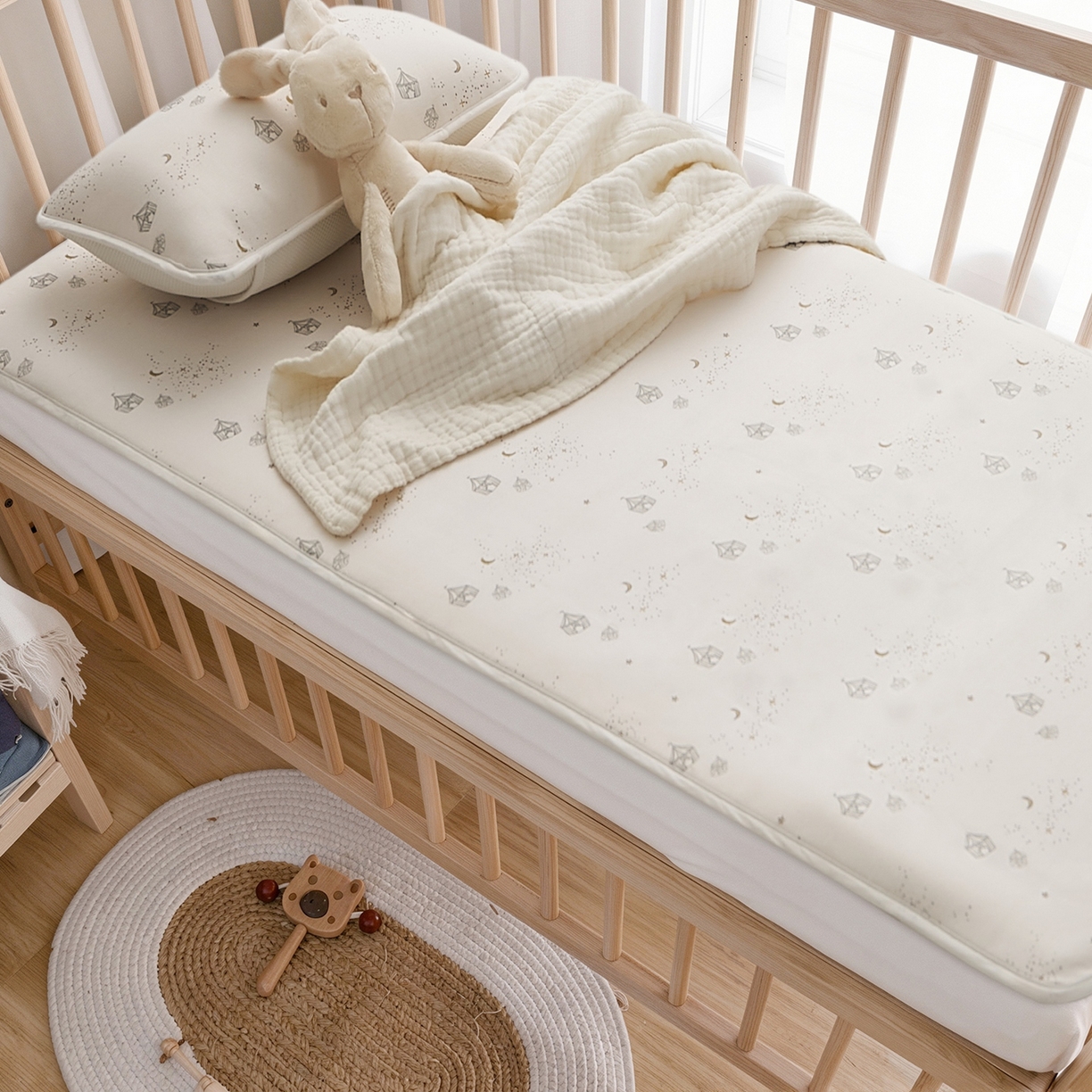 91家纺网 家纺一手货源 找家纺 （总）8小时家纺 2026新款天丝麻10A抗菌养生凉席席子凉席-儿童款