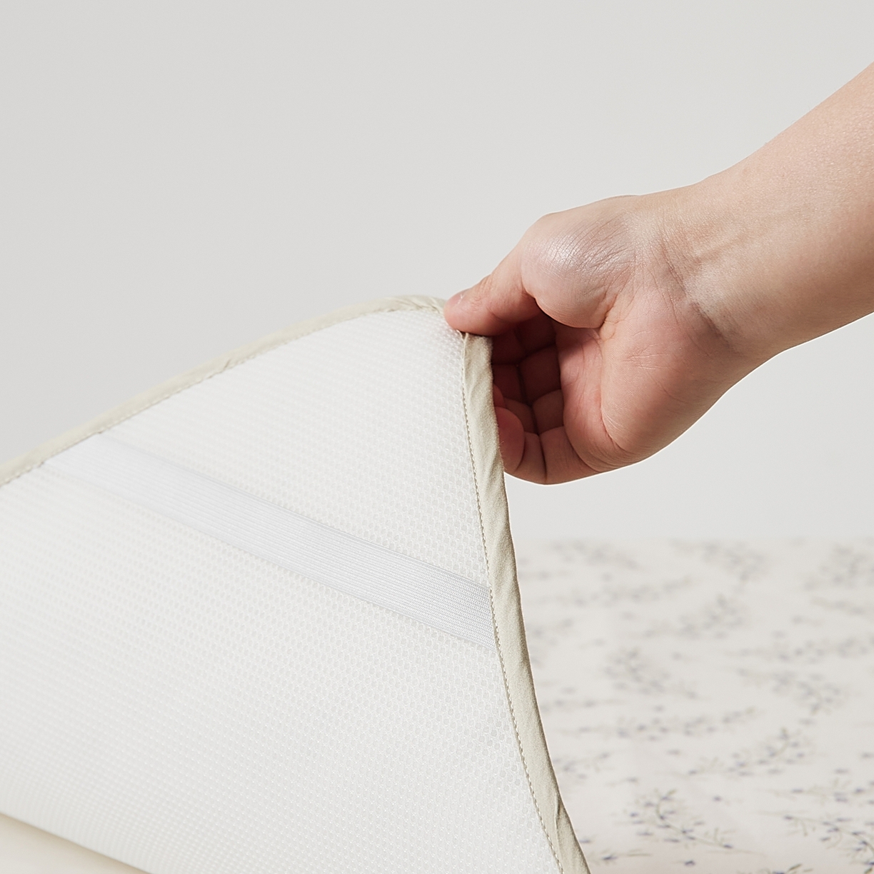 91家纺网 家纺一手货源 找家纺 8小时家纺 2026新款天丝麻10A抗菌养生凉席席子凉席-儿童款 兰花