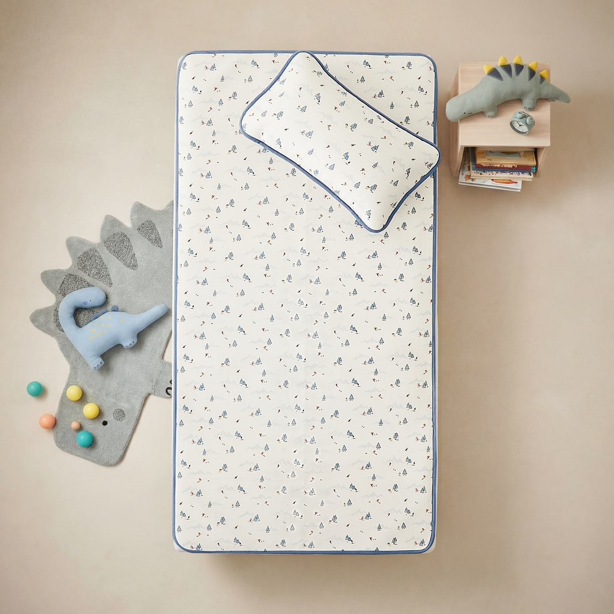 91家纺网 家纺一手货源 找家纺 8小时家纺 2026新款天丝麻10A抗菌养生凉席席子凉席-儿童款 耀雪