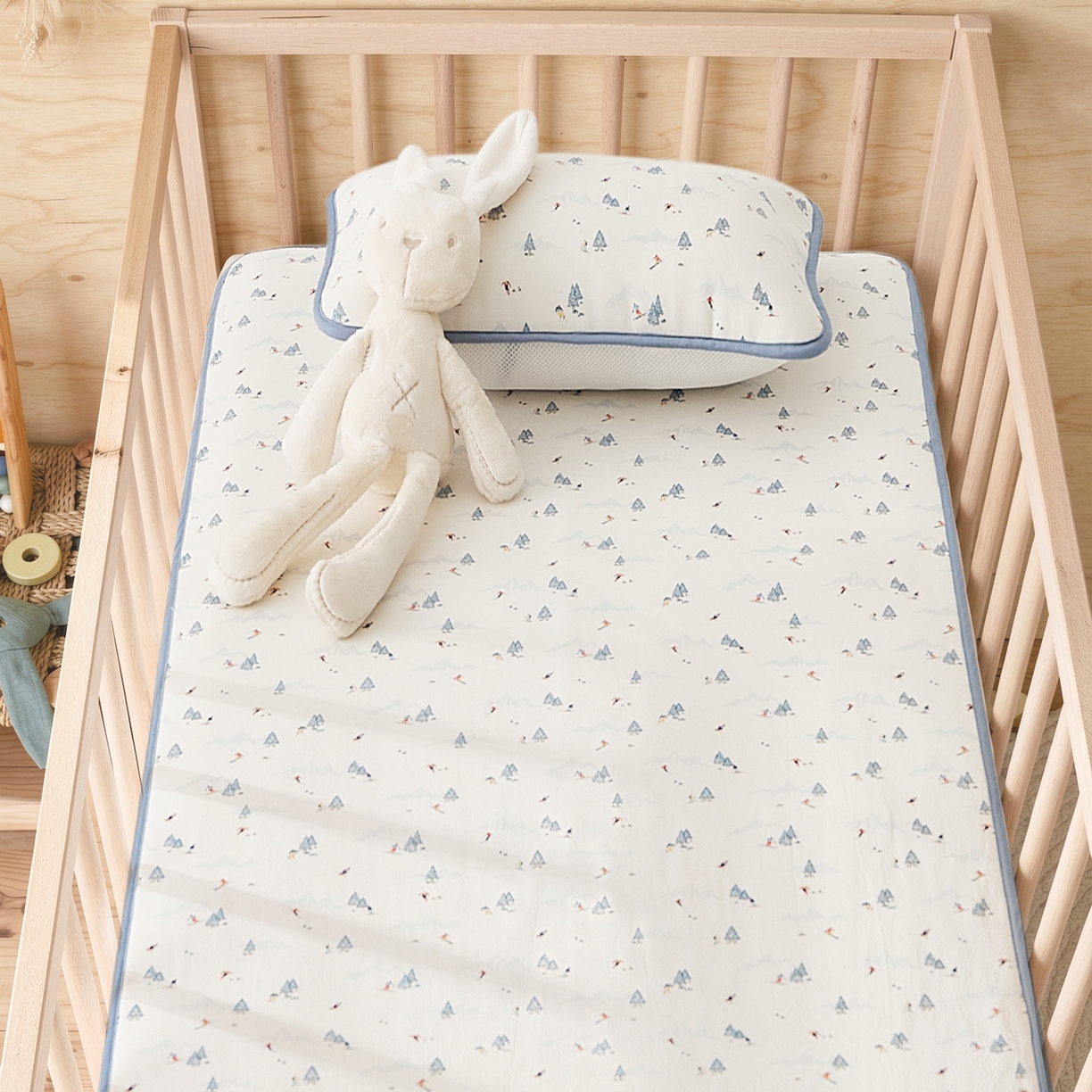 91家纺网 家纺一手货源 找家纺 8小时家纺 2026新款天丝麻10A抗菌养生凉席席子凉席-儿童款 耀雪