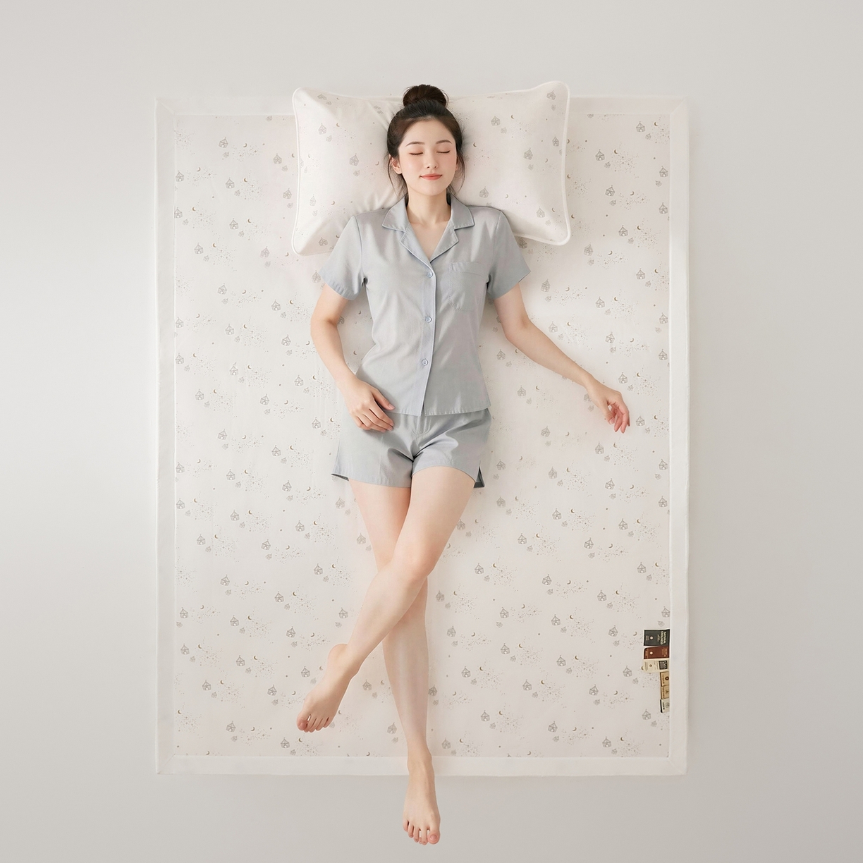 91家纺网 家纺一手货源 找家纺 8小时家纺 2026新款天丝麻10A抗菌养生凉席席子凉席-床垫款 星空