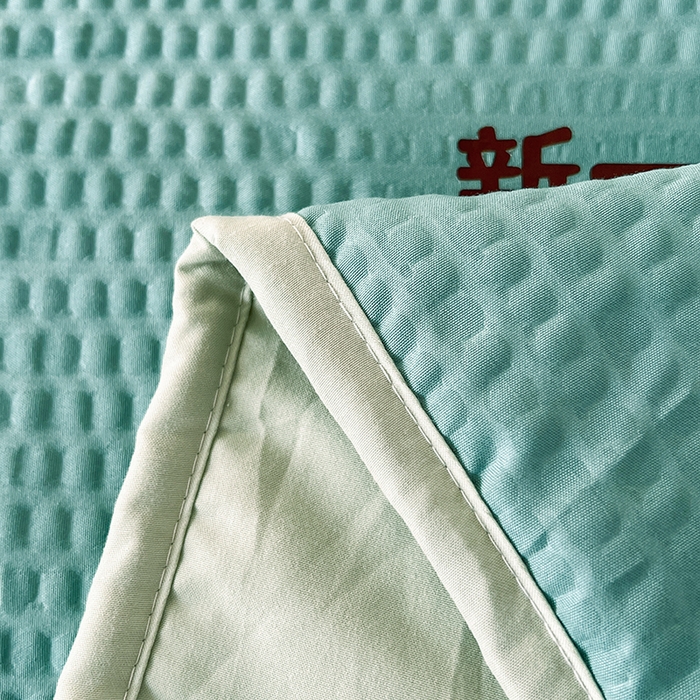 91家纺网 家纺一手货源 找家纺 VIP被业 2026新款新一代大豆泡泡纱夏被水洗棉大豆夏被夏凉被空调被 牛油果绿