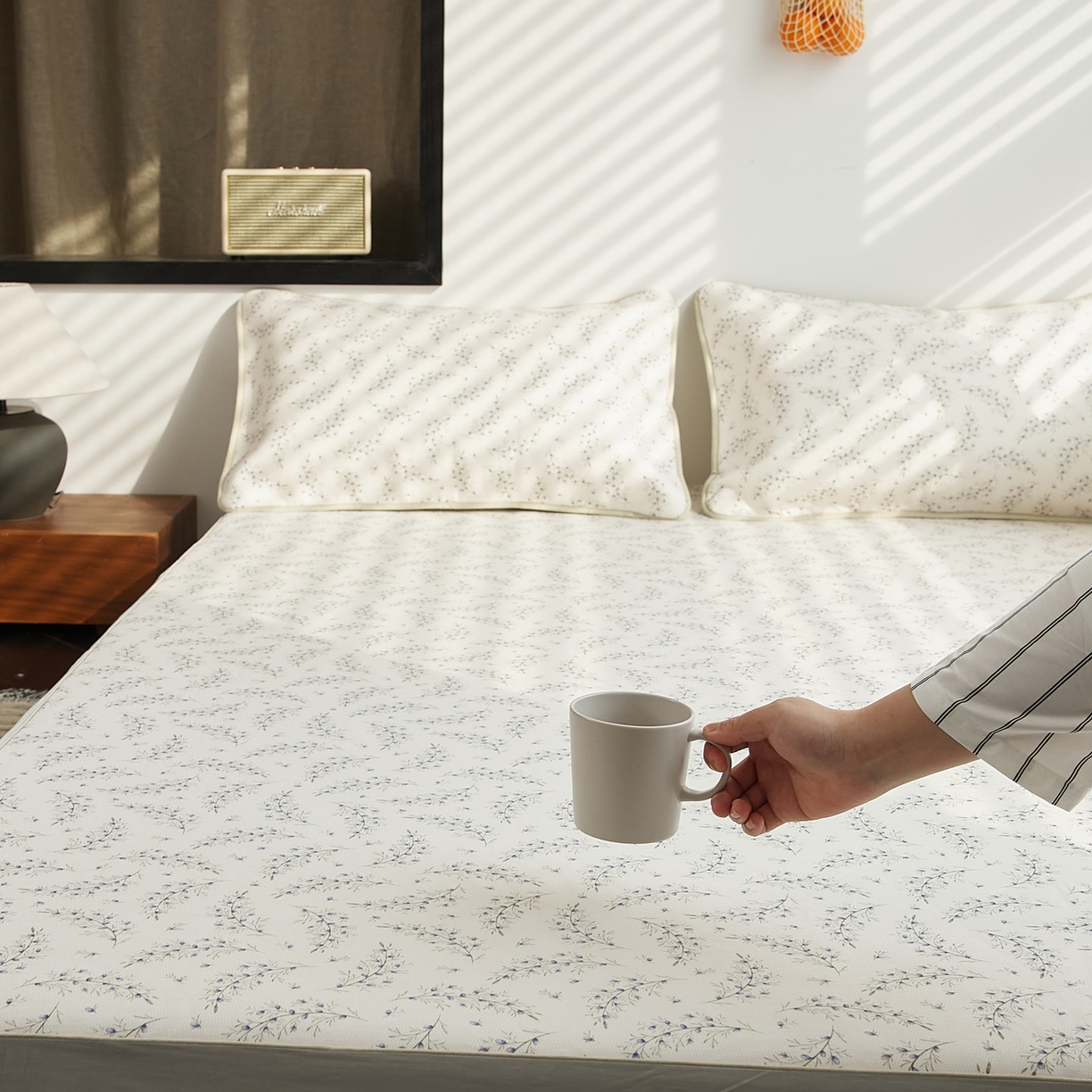 91家纺网 家纺一手货源 找家纺 （总）8小时家纺 2026新款天丝麻10A抗菌养生凉席席子凉席-床笠款