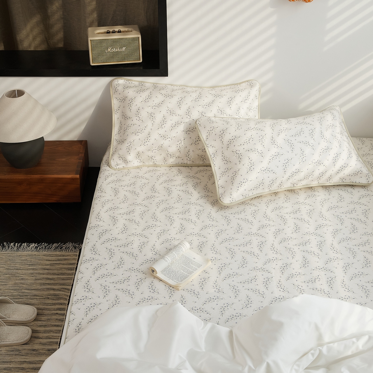 91家纺网 家纺一手货源 找家纺 （总）8小时家纺 2026新款天丝麻10A抗菌养生凉席席子凉席-床笠款