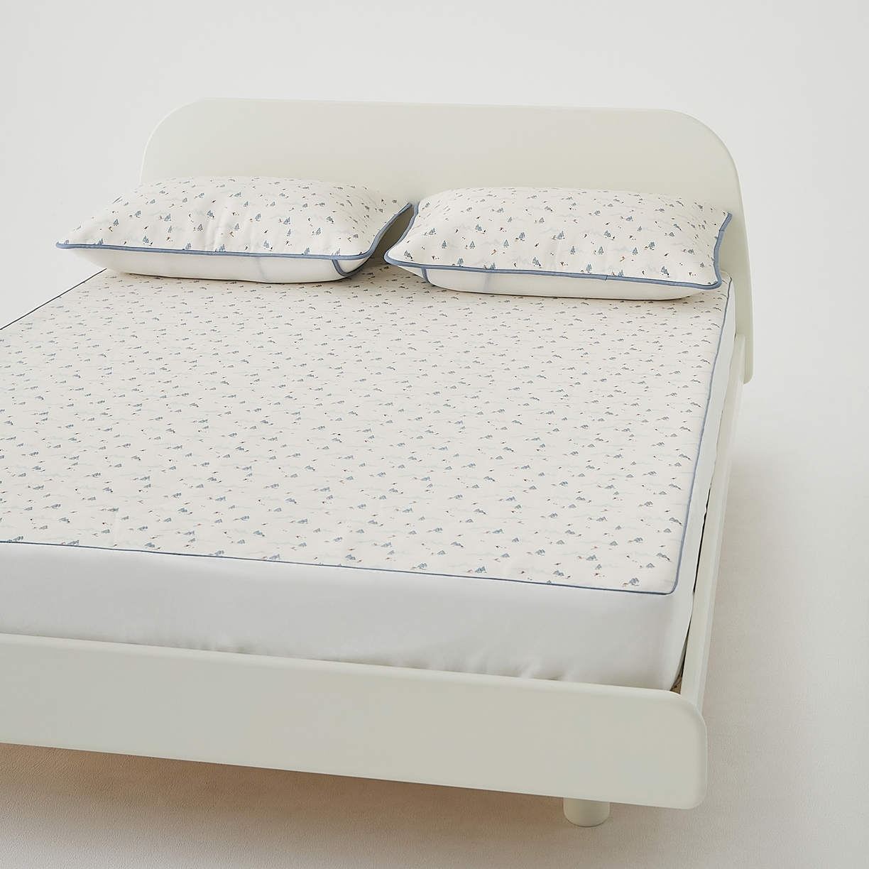 8小时家纺 2026新款天丝麻10A抗菌养生凉席席子凉席-床笠款 耀雪