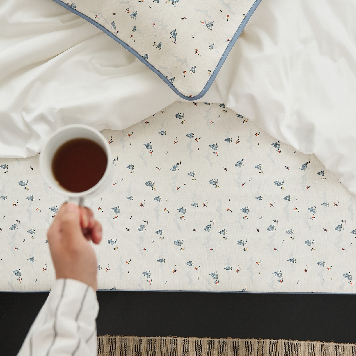 91家纺网 家纺一手货源 找家纺 8小时家纺 2026新款天丝麻10A抗菌养生凉席席子凉席-床笠款 耀雪