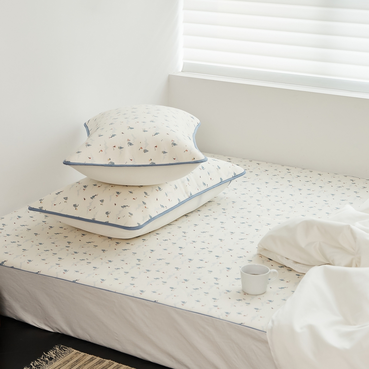 91家纺网 家纺一手货源 找家纺 8小时家纺 2026新款天丝麻10A抗菌养生凉席席子凉席-床笠款 耀雪