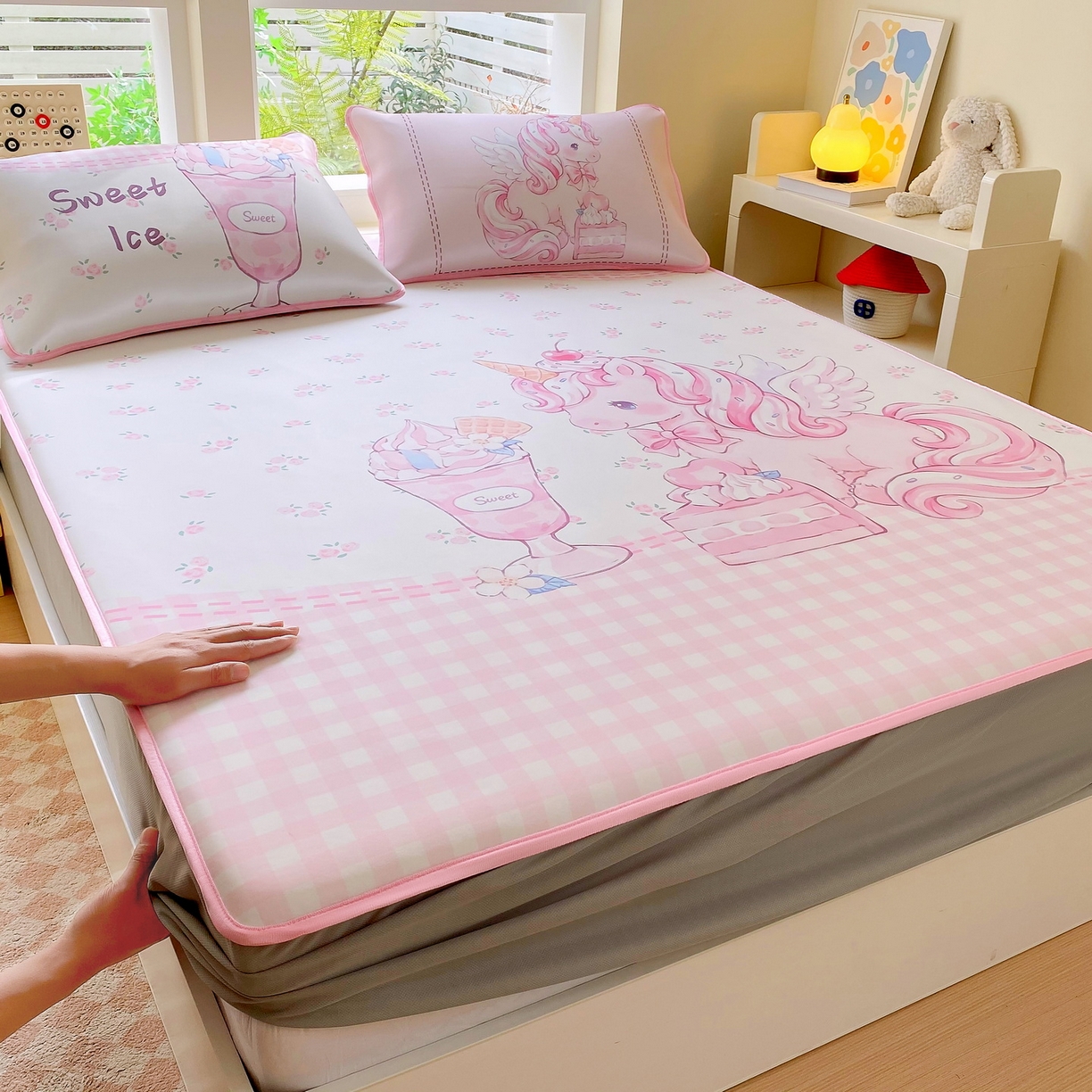 91家纺网 家纺一手货源 找家纺 （总）莱米家纺 2026新款大版小冰皮床笠床席