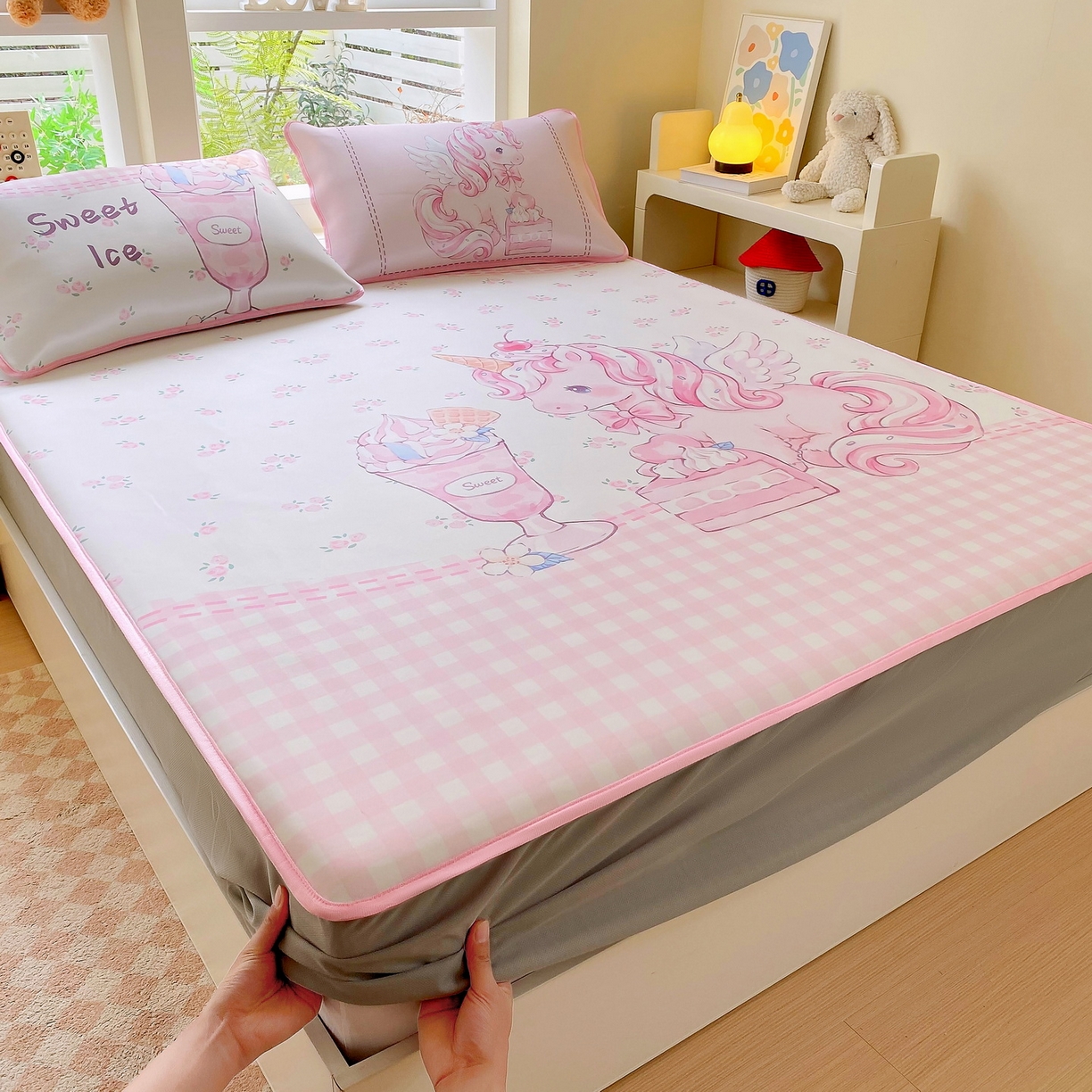 91家纺网 家纺一手货源 找家纺 （总）莱米家纺 2026新款大版小冰皮床笠床席