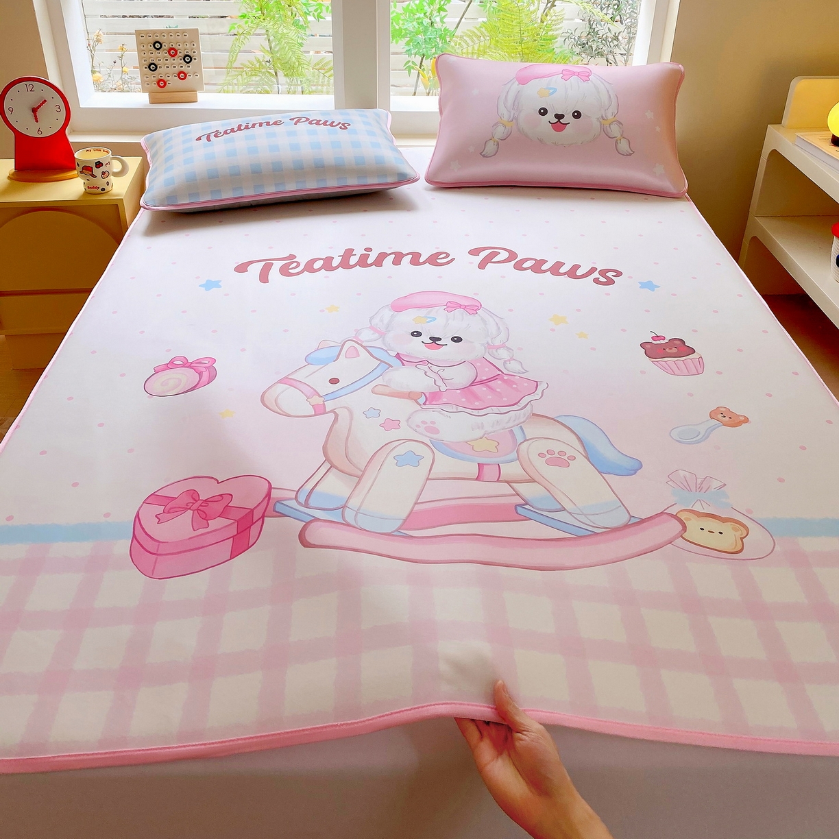 莱米家纺 2026新款大版小冰皮床笠床席 木马奇缘床席